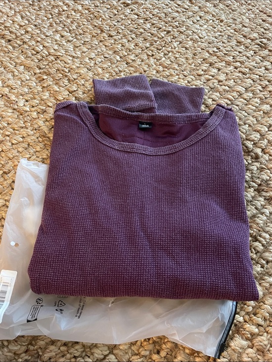 SHEIN Tops - SHEIN Purple Waffle Knit Long Sleeve Top